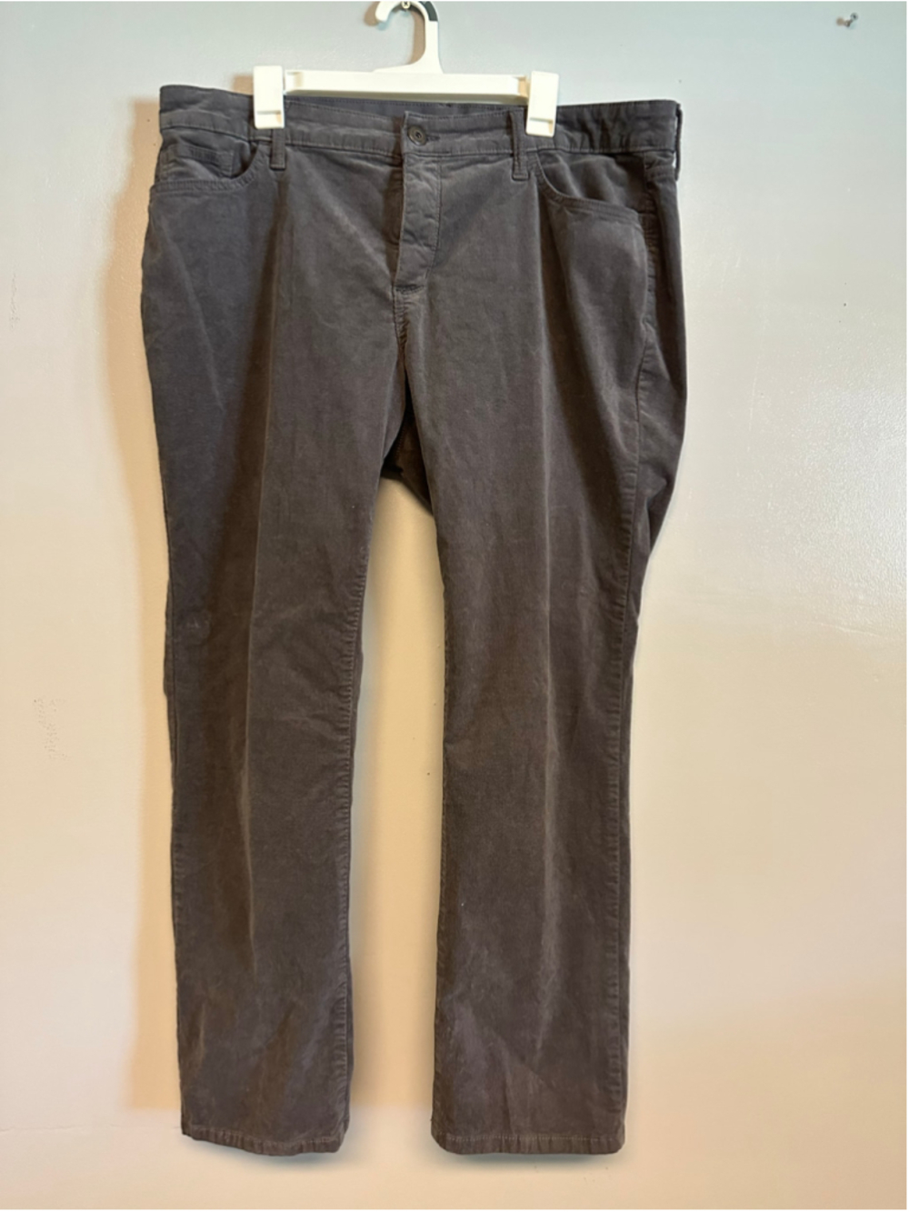 St. John's Bay Corduroy Straight Leg Trousers Pants Women’s Size 18W Grey